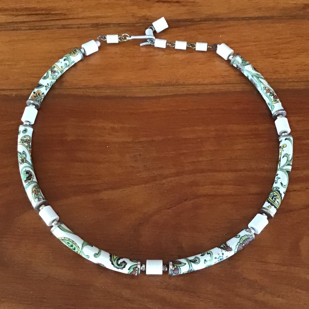Vintage Choker Bead Necklace Adjustable Length Japan